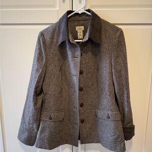 L.L. Bean Women's Gray Wool Blazer